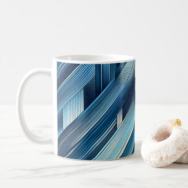 Blue Lines Of Motion Kaffeetasse (Mit Donut)