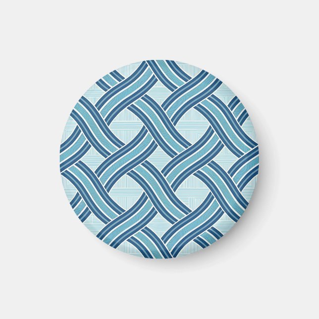 Blue Lines Pattern Magnet (Vorne)