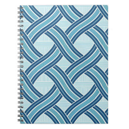 Blue Lines Pattern Notizblock