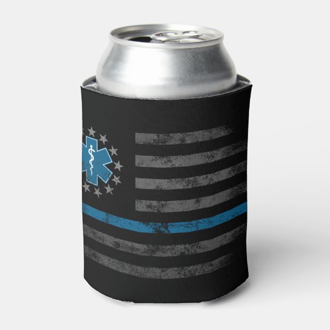 BLUE LINIE EMT EMS Betsy Ross American Flag Dosenkühler (Kanne Vorderseite)