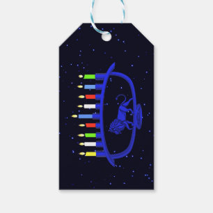 Blue Lion Menorah Geschenkanhänger