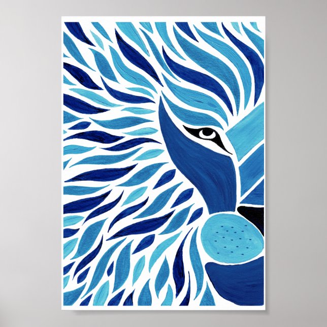 Blue Lion Poster (Vorne)
