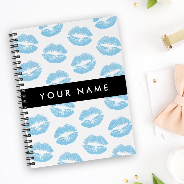 Blue Lips, Kiss, Lipstick, Ihr Name, Personalisier Planer (Von Creator hochgeladen)