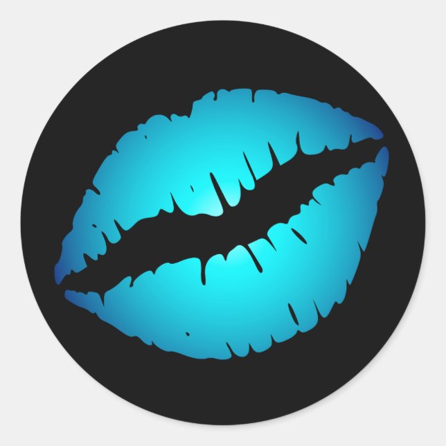 Blue Lips Stickers (Vorderseite)