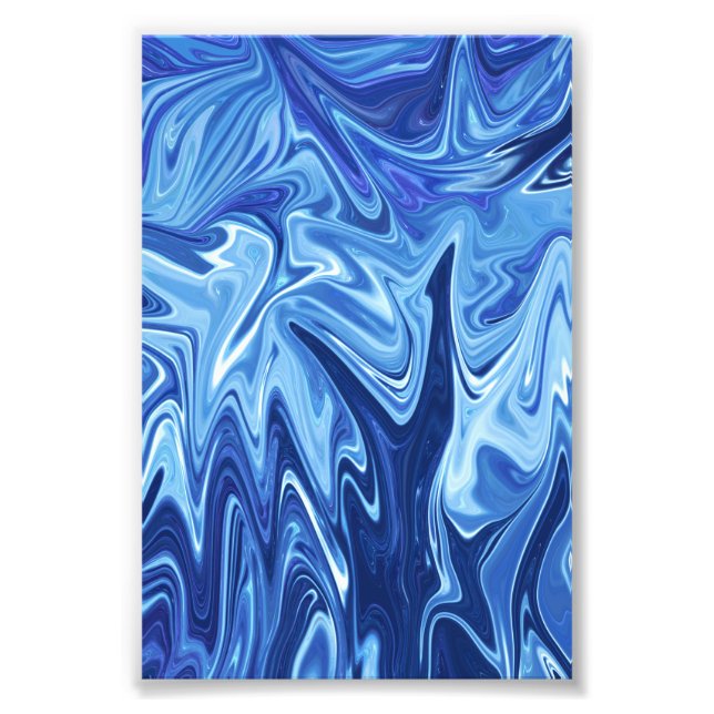 Blue liquid abstract pattern fotodruck (Vorne)