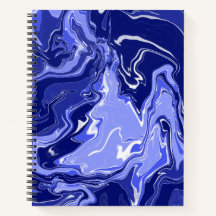Blue Liquid Acrylique Poussage Art Journal