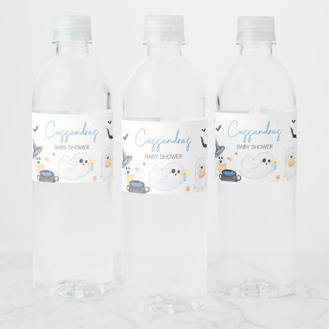 Blue Little Boo Halloween Baby Dusche (Flaschen)