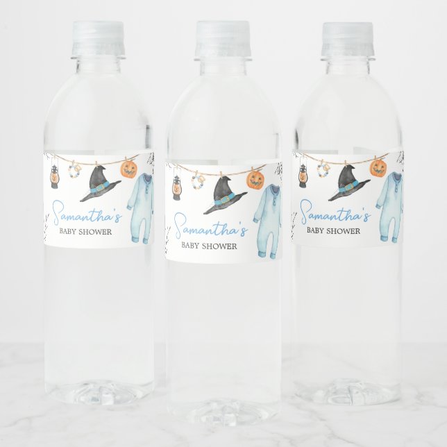 Blue Little Boo Halloween Baby Dusche (Flaschen)