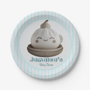 Blue Little Dumpling Baby Dusche Pappteller