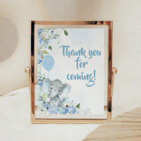 Blue Little Peanut Elephant Danke, dass du gekomme