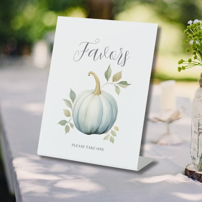 Blue Little Pumpkin Baby Shower Gevor Sockelschild (Von Creator hochgeladen)