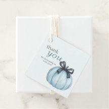 Blue Little Pumpkin Polka Dots Baby Dusche Danke