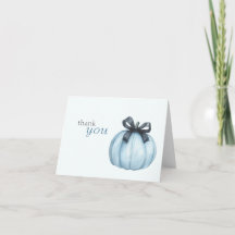 Blue Little Pumpkin Polka Dots Baby Shower