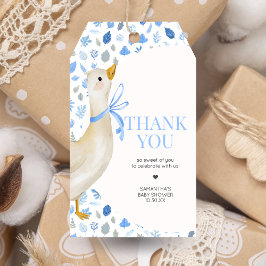 Blue Little Silly Goose Baby Shower Favor Tags Geschenkanhänger