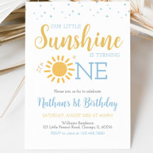Blue Little Sunshine Geburtstag