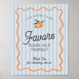 Blue Little Süsse Citrus Hauptpresse Favoriten Poster
