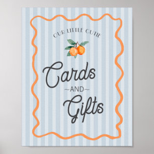 Blue Little Süsse Citrus Karten und Geschenke Poster