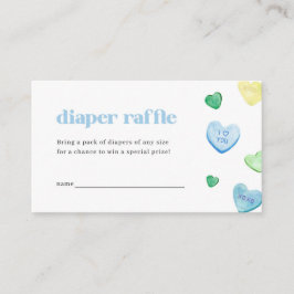 Blue Little Sweetheart Babydusche Windelwanne Visitenkarte