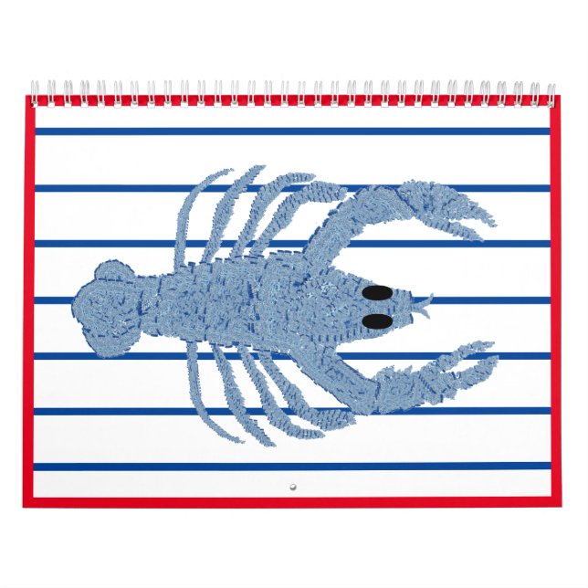Blue Lobster French Red Calendar Kalender (Titelbild)