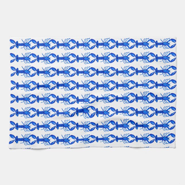 Blue Lobster Geschirrtuch (Horizontal)