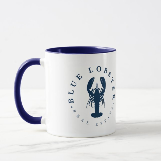 Blue Lobster Immobilier 11oz mug (Gauche)