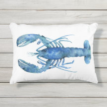 Blue Lobster Zuhause Accent Pillow