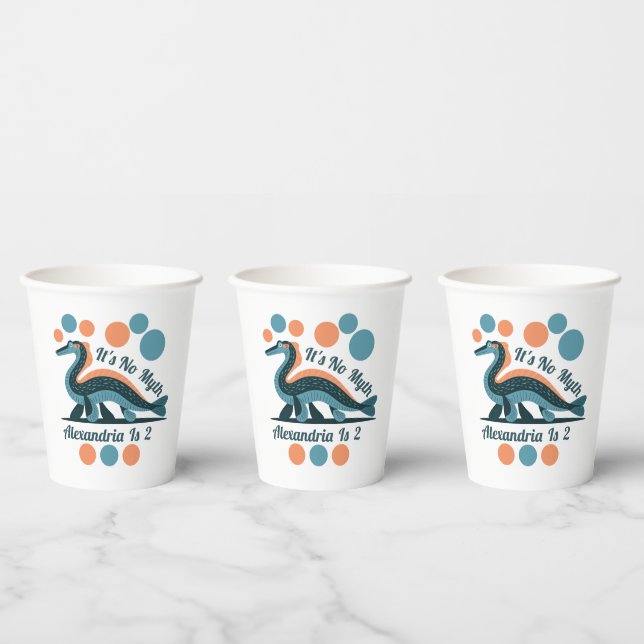 Blue Loch Ness Birthday Paper Cups Pappbecher (Multi)