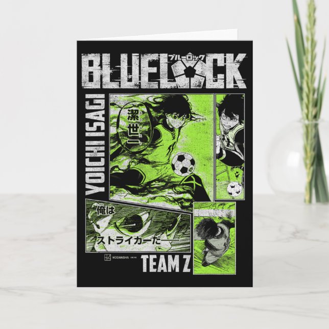 Blue Lock Yoichi Isagi geteilte Fußball-Panels  Karte (Vorderseite)