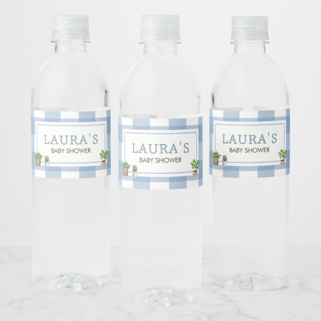 Blue Locwn Grown Bauern Market Baby Shower (Flaschen)