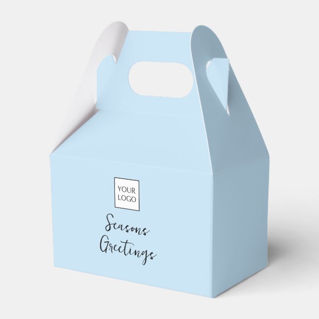 Blue Logo Text Promotional Business Packaging Geschenkschachtel (Vorderseite)
