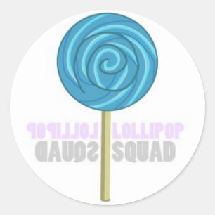 Blue Lollipop Runder Aufkleber