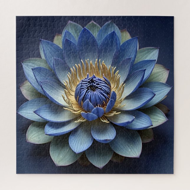 Blue Lotus Blume Spirituelle Zen Art (Vertikal)