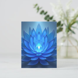 Blue Lotus Blume Spirituelle Zen Art Postkarte