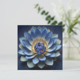 Blue Lotus Blume Spirituelle Zen Kunst Personalisi Feiertagskarte