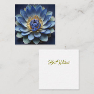 Blue Lotus Blume Spirituelle Zen Kunst Personalisi Mitteilungskarte