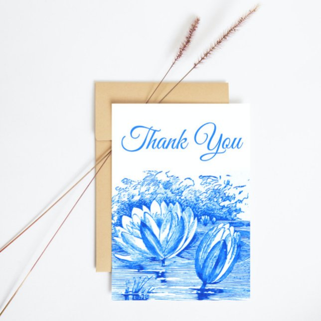 Blue Lotus Blume - vielen Dank Postcard Postkarte (Von Creator hochgeladen)