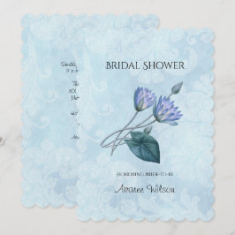 Blue Lotus Brautparty Einladung