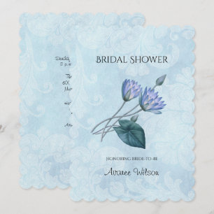 Blue Lotus Brautparty Einladung