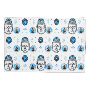 Blue Lotus Buddha Pillowcases, Standard Size Pillo Kissenbezug