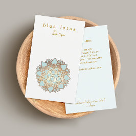 Blue Lotus Logo Holistic Health and Wellness Visitenkarte