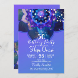 Blue Lotus Mandala Einladung