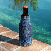 Blue Lotus Mandala - Flasche Coozie