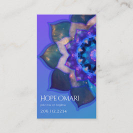 Blue Lotus Mandala Visitenkarte