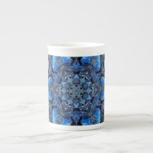 Blue Lotus Mirror Mandala Kunst, China Knochen Tas