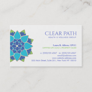 Blue Lotus Wellness Counselor und Natural Health Visitenkarte