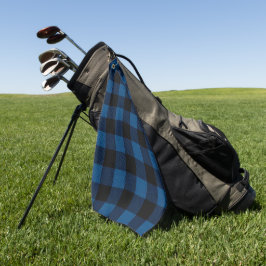Blue Lumberjack Plaid Golfhandtuch