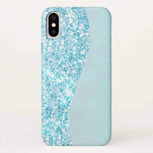 Blue Luxury Moderne Gradientengalaxie Glitzer Star Case-Mate iPhone Hülle (Rückseite)