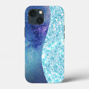 Blue Luxury Moderne Gradientengalaxie Glitzer Star Case-Mate iPhone Hülle