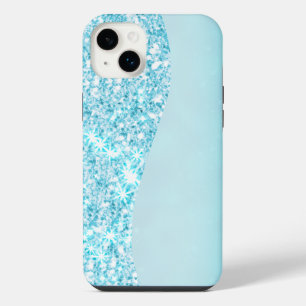 Blue Luxury Moderne Gradientengalaxie Glitzer Star iPhone 14 Plus Hülle
