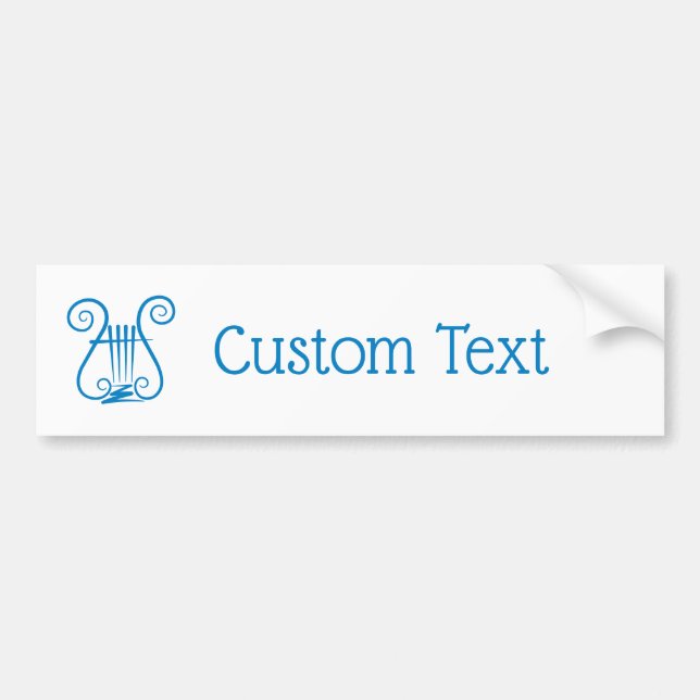 Blue Lyre Autoaufkleber (Vorne)